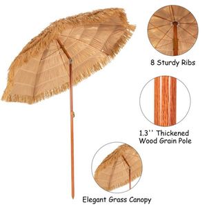 Adjustable Tilt 6.5 Foot Portable Beach Umbrella - Product Image 1