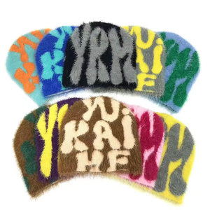 Chapeau en tricot élégant, respirant, imperméable, 100% acrylique, avec décoration en perles et strass, couleur unie, chaud pour l'hiver, idéal pour le ski - Product Image 6