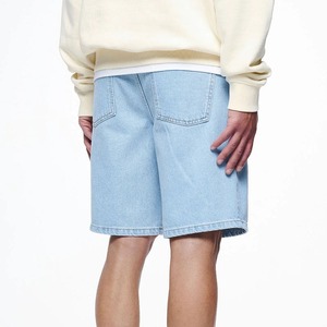 Pantalones Cortos Bermuda de Algodón Azul Claro para Hombre, Cintura Media, Estilo Casual, Color Sólido, Transpirables - Product Image 2