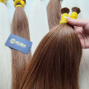 Extensions de cheveux vietnamiens en vrac, super double drawn, couleur marron, cheveux humains vierges vietnamiens, couleur tendance été - Product Image 3