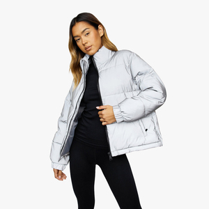 Veste matelassée de haute qualité pour femmes, hiver, tissu personnalisé, doublure en nylon, écologique, imperméable, pour femmes - Product Image 3