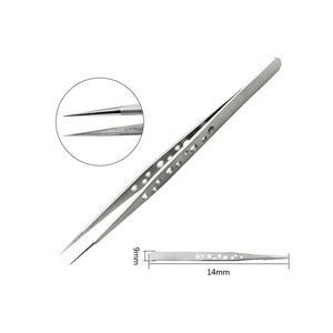 Pinzas de Acero Inoxidable para Extensión de Pestañas al por Mayor, Modelo ET-New-10 con Logotipo Personalizado, Herramientas de Belleza de Alta Calidad - Product Image 1