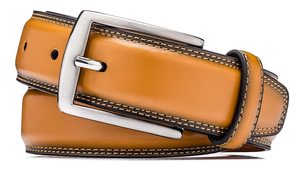 Cinturón de Cuero Vacuno para Hombre, Estilo Casual, Hebilla de Aleación, Cinturón de Cuero Genuino, Duradero, Moldeado en una Sola Pieza - Product Image 2