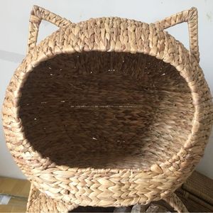 Hot Selling Water Hyacinth Pet <b>Bed</b> for Cats Dogs Rustic Handmade Pet Furniture Custom Size Vietnam Supplier - Product Image 4