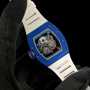 Montre pour homme RM 055, boîtier en céramique bleue, mouvement mécanique manuel, cadran gravé, montre de sport de luxe ultra-légère - Product Image 5