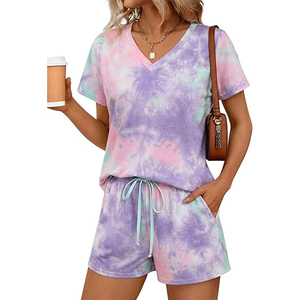 Novedad de Verano 2026: Conjunto Casual de Moda para Mujer, Camiseta de Algodón Puro de Manga Corta con Estampado de Búho de Dibujos Animados y Pantalones Cortos de Encaje hasta la Rodilla - Product Image 1