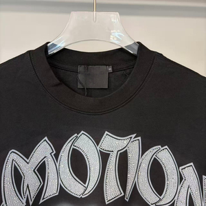 Camiseta de Diseño Personalizado con Estampado de Diamantes Mixtos, Estilo Retro Urbano, Unisex, de Alta Calidad, Talla Grande - Product Image 3