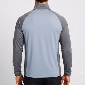 Premium Men's Winter Knitted Polyester Quarter-Zip Sports Jacket Breathable Quick Dry Waterproof <b>Athletic</b> Running Training Gym - Product Image 2