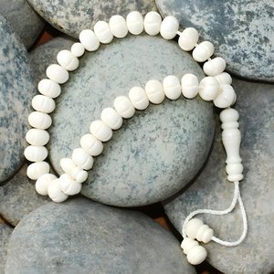 Tasbih de prière islamique de haute qualité en os de buffle, 100 perles, forme naturelle, éco-responsable, fait main, Subha musulmane, prix bas - Product Image 6