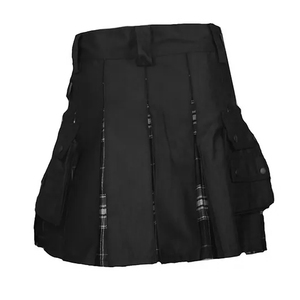 SKILLED SPORTS Prix d'usine Kilts utilitaires modernes écossais en tartan, nouveau modèle noir pour hommes et femmes, service personnalisé disponible, haute qualité - Product Image 2