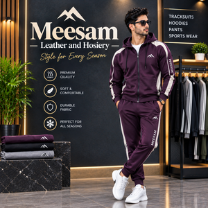 Conjunto Deportivo para Hombre, Sudadera Gris de Cuello Redondo y Pantalones Jogger, Manga Raglán, Rayas - Product Image 3