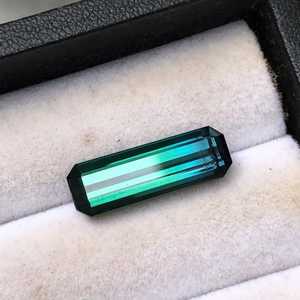 Natural Teal Tourmaline Elongated <b>Emerald</b> Cut Loose Gemstone Green Rajasthan ZUBEDA GEMS JEWELLRY 2.00Ct Jewelry Making - Product Image 1