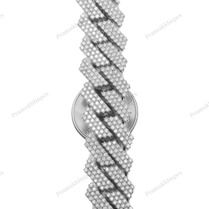 18MM 20 Inches <b>Iced</b> Cuban Link <b>Chain</b> 925 Sterling Silver Plated Thick Miami Luxury Statement Hip Hop <b>Chain</b> - Product Image 4