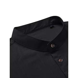 Camisa Casual de Franela Holgada y Transpirable para Hombre, Cuello Alto, Lana Merino, Corte Relajado, Manga Larga, Ropa de Invierno - Product Image 2