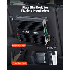 Amplificador de Audio para Automóvil Clase D de 1 Canal, Control Remoto de Nivel de Subwoofer, 1200 W RMS MÁX., Estable, 1/2/4 Ohmios, Amplificador de Bajos para Automóvil - Product Image 5