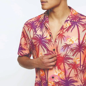 Chemise hawaïenne décontractée pour homme, style vintage, à fleurs, manches courtes, boutonnée - Product Image 6