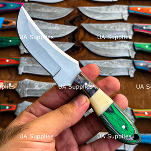 ราคาขายส่งลดล้างสต็อก มีดล่าสัตว์เหล็กดามัสกัสจาก UA Supplies มีดใบตายสำหรับใช้งานกลางแจ้ง ด้ามไม้ผสมเรซิ่น - Product Image 2