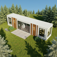 Villa conteneur modulaire préfabriquée de 40 pieds, mobile, avec structure en acier respirante pour projet hôtelier