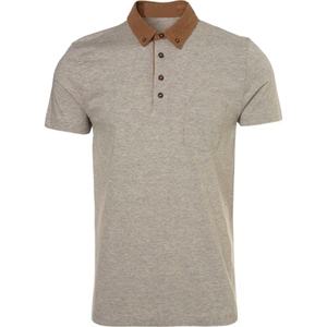 Polo à manches courtes pour hommes de style affaires avec col, couleur pure décontractée, polo pour hommes à la mode - Product Image 1