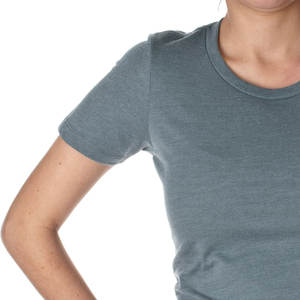 Camisetas de Mujer de Manga Corta con Cuello en V, Teñidas Lisas, Estampadas Personalizadas, de Poliéster, de Corte Regular, Ecológicas y de Alta Calidad, ¡Gran Venta! - Product Image 3