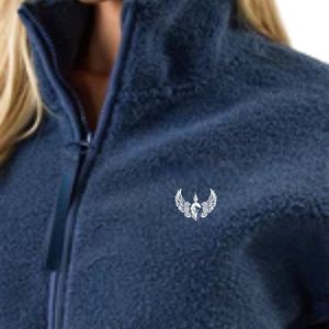 Chaqueta de forro polar de felpa para mujer, corte neutral, con cremallera completa, cuello alto, cálida para invierno, suave, informal, a la moda, para usar en capas. - Product Image 3