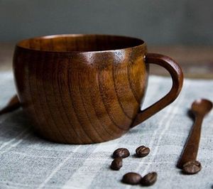 Mug en bois rustique fait main, en bois massif naturel, écologique, pour le thé, le café, la bière, le jus - Product Image 2