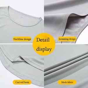 เสื้อกล้ามออกกำลังกายผู้ชาย ผ้าฝ้าย 95% แบบไม่มีแขน ลายเรียบ สำหรับยิม วิ่ง เล่นกีฬา ผ้าเจอร์ซีย์ ดีไซน์เรียบง่าย - Product Image 2