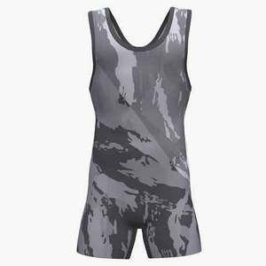 Combinaison de lutte sur mesure, devant 100% polyester, imprimé par décharge, tissu de haute qualité 260g, extensible, confortable et respirant - Product Image 3