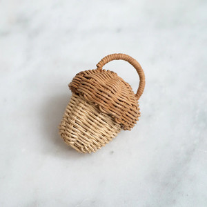 Sonajeros de Mimbre en Forma de Bellota, los Más Vendidos, Sonajeros de Ratán Natural, Sonajeros Tejidos a Mano, Juguetes Mordedores para Bebés - Product Image 3