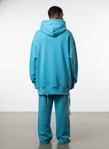 Sweat à capuche personnalisé effet vieilli pour homme, en molleton bouclette 400 GSM, délavé à l'acide, effet soleil, vintage, déchiré, streetwear, 100% coton, OEM - Product Image 2