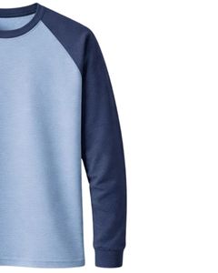 เสื้อยืดแขนยาวทรงแร็กแลนผู้ชายแบบสั่งทำพิเศษ ผ้าฝ้ายผสมโพลีเอสเตอร์ คอกลม สวมใส่สบาย แขนเสื้อตัดสีสไตล์เบสบอล รับผลิตเสื้อผ้า OEM - Product Image 4