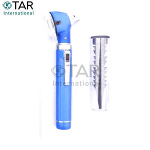 Otoscope à fibre optique MINI, couleur bleue, kit de diagnostic portable, éclairage LED lumineux, léger, pour examen des oreilles - Product Image 3