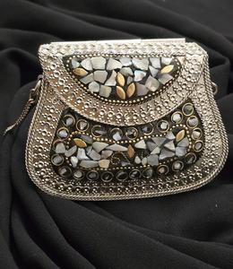 New Stylish Handmade <b>Evening</b> <b>Bag</b> Mothers Day Gift for Her <b>Black</b> and White Mosaic <b>Clutch</b> Purse Party Sling <b>Bag</b> - Product Image 1