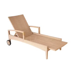 Chaises longues modernes en teck massif pour jardin, terrasse, mobilier d'extérieur, équipements de loisirs, prix de gros - Product Image 2
