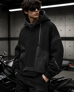 Bikers 3D MIX MEDIA Custom Luxury Premium Style Mesh Fleece Unisex Motorcycle Hoodie CE Approved Removable <b>Protectors</b> Quick Dry - Product Image 1
