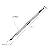 Ensemble professionnel d'outils pour cuticules en acier inoxydable 2 pièces - Poussoir et coupe-cuticules double usage pour manucure et pédicure