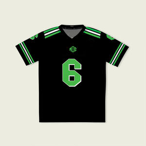 Camiseta de fútbol americano de malla oversize de moda al por mayor, con estampado de número personalizado, ropa urbana y de equipo, fabricante OEM, top para mujer - Product Image 4