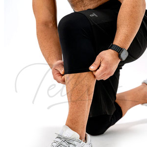 Shorts de bain Awrah pour hommes, personnalisables avec votre propre logo, 100% coton, taille élastique, décontractés, séchage rapide, respirants - Product Image 6