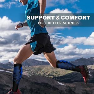 Chaussettes de course à compression mi-hautes à motif géométrique respirantes en Spandex et Polyester pour hommes et femmes, chaussettes de sport athlétiques d'été - Product Image 5