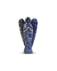 Venta al por mayor de piedras preciosas de alta calidad Feng Shui Sodalita 3 pulgadas a través de-Figura de ángel tallada hecha a mano India para el hogar espiritual - Product Image 1