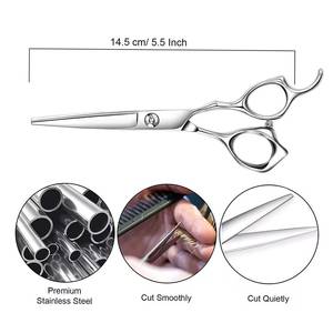 Ciseaux de coiffure professionnels en acier inoxydable, lame tranchante, pour droitiers, manche long, ciseaux de coupe de cheveux - Product Image 4