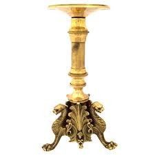 Candelabro de Latón con Base de León Gótico, Acabado Vintage, Hecho a Mano, Duradero y Ecológico, para Decoración del Hogar y Bodas - Product Image 2