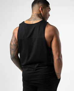 Débardeur Homme Col Rond Noir Uni Tricoté Respirant en Polyester, Style Urbain, Sur Mesure, Collection 2026, Faible MOQ - Product Image 2
