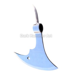 Cabeza de hacha vikinga con barba, tallada a mano, estilo martillo oscuro |   Cabeza de Hacha Medieval de Acero con Alto Contenido de Carbono |   Hacha de Repuesto para Manualidades y Coleccionismo DIY - Product Image 4