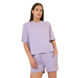 Conjunto elegante para mujer, conjunto de dos piezas a la moda con tela cómoda y transpirable, top y pantalón a juego, perfecto para el uso diario. - Product Image 5