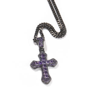 Collier pendentif croix tendance Hip Hop pour homme - Product Image 2