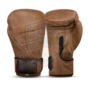 Guantes de Boxeo Profesionales Hechos a Mano, de Cuero Genuino, para Adultos, Ropa Deportiva - Product Image 1