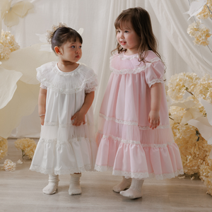 Vestidos de niña de las flores al por mayor de alta calidad estilo princesa fiesta de noche hecho a mano chico Alta Costura tul hecho a mano OEM ODM-Merliah - Product Image 1