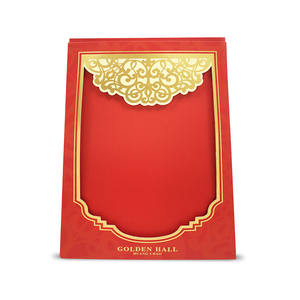 Hermosa tarjeta de felicitación personalizada de lujo Invitación de boda personalizada creativa Soporte de impresión Menú - Product Image 1