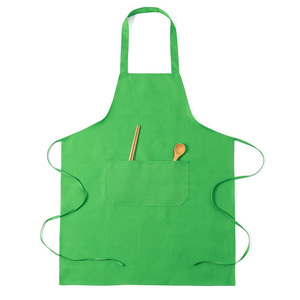 Unisex Adults Canvas Apron with Pockets and <b>Tie</b> Waist Beige <b>Brown</b> Colors - Product Image 3